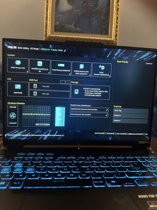 ASUS TUF F16 FX607VU, 16-inch, 512 GB