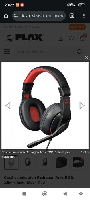 Vând casca jocuri Redragon Ares RGB cu iluminare
