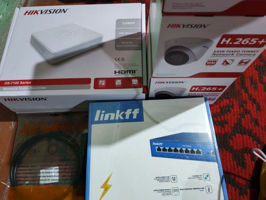 Nikvision Kamerlara olingani bn quyilmin drubdi. Hali ochilmagan paket