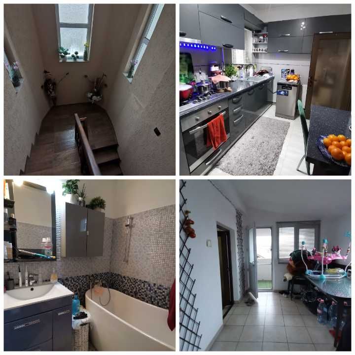 Casa Ovidiu Central 285 mp teren, curte 100 mp, 2 garaje, terasa, gaze