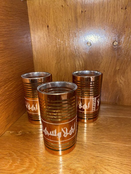 Set 6 pahare vintage aurii