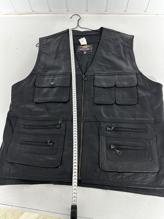 Vesta moto de piele XL Echtes Leader fabricata in Italia