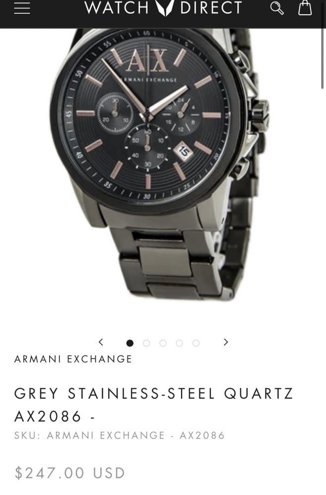 Мъжки часовник Armani Exchange AX2086 и AX1830