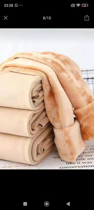 Теплые колготки с мехом