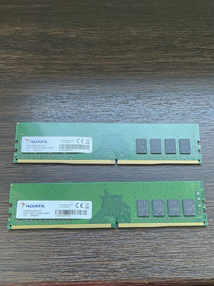 Memorii RAM Crucial, Adata DDR4 4gb fiecare (Placuta RAM, Placute RAM)