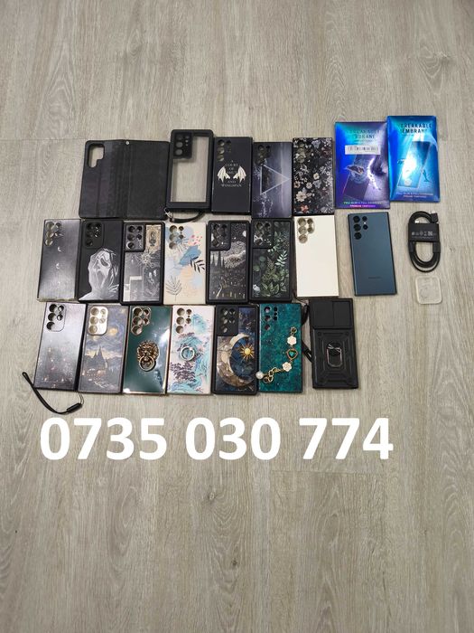 Samsung Galaxy S22 Ultra Green,Android 16,accesorii,doar in Cluj,1800