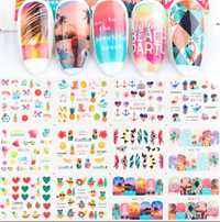 Цветочные наклейки для дизайна ногтей