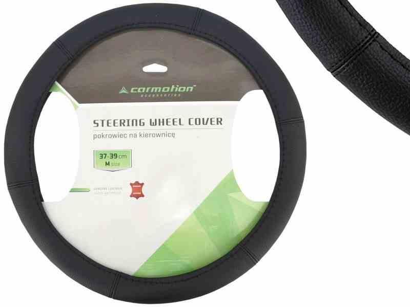 калъф за волан, м 37-39 см, 6 секции естествена кожа, черен 58216 ...