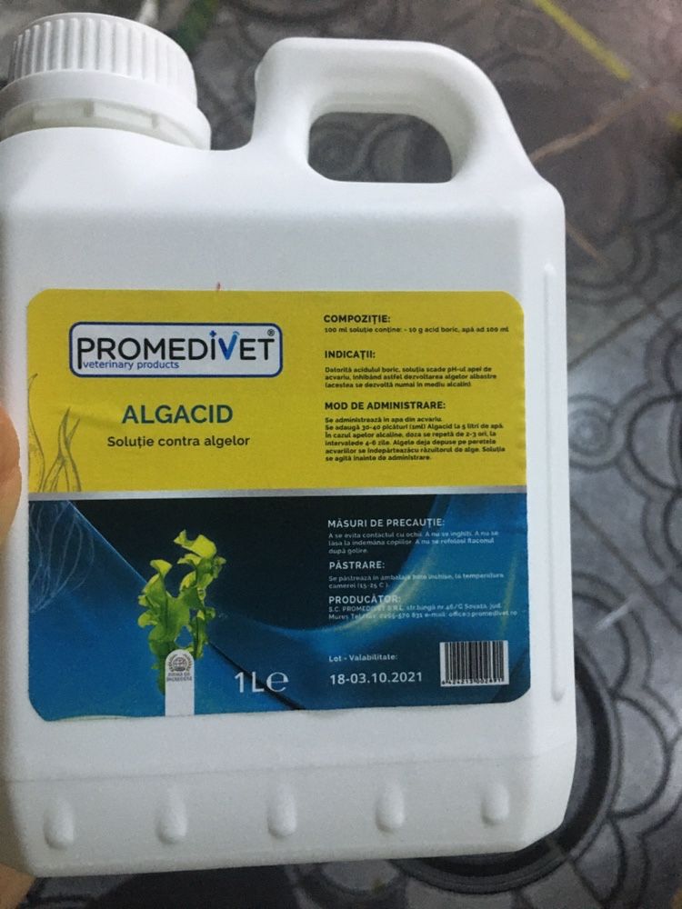 Algacid-solutie antialge la 1 litru- pentru 5 tone de apa