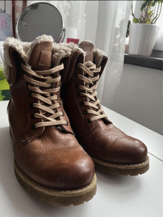 Cizme din piele maro