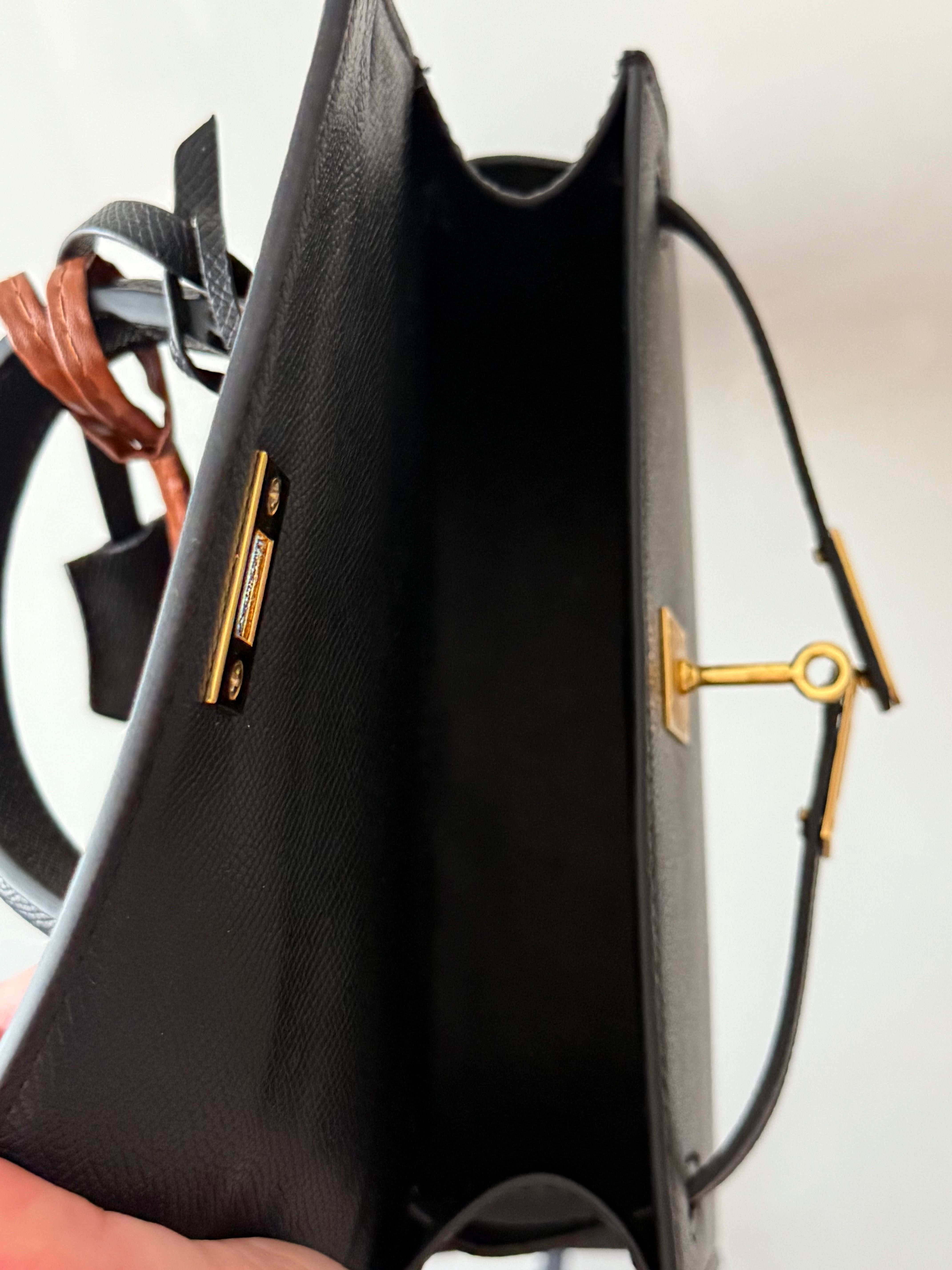 Hermes Kelly черна чанта