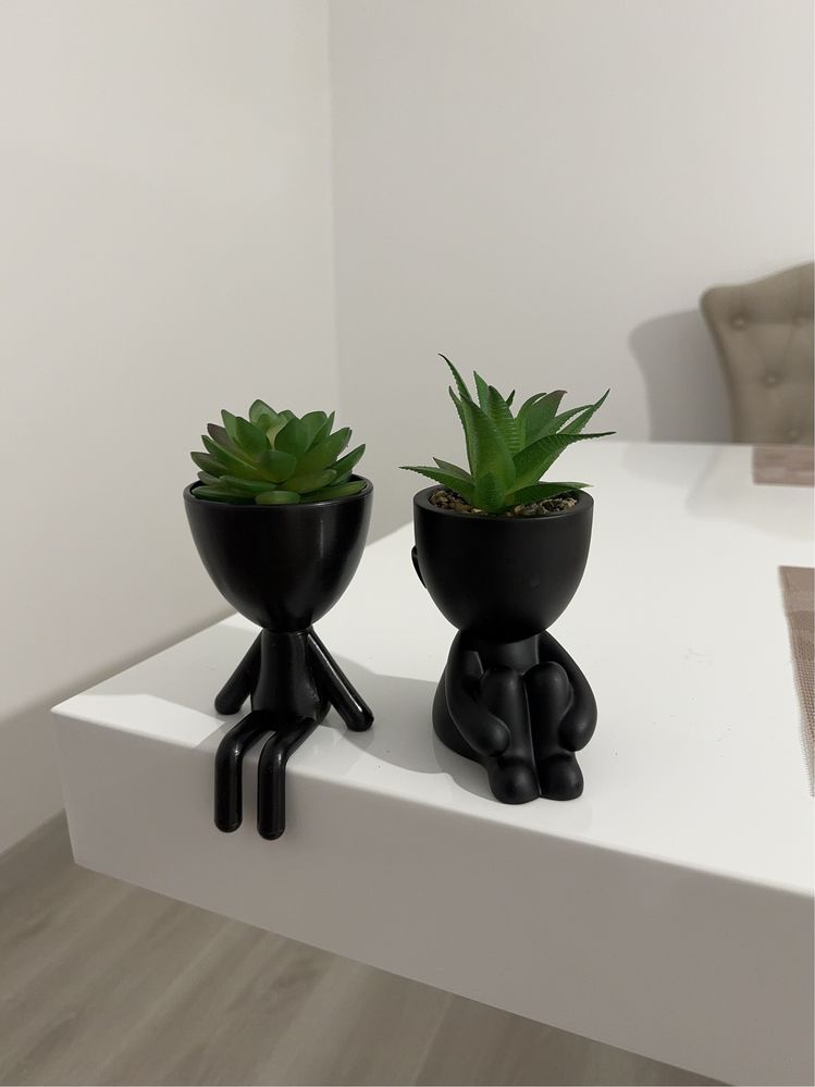 Set 2 decoratiuni cu plante artificiale suculente