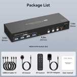 Comutator Switch KVM HDMI VPFET 2 monitoare,2 computere,4K60Hz,USB 3.0