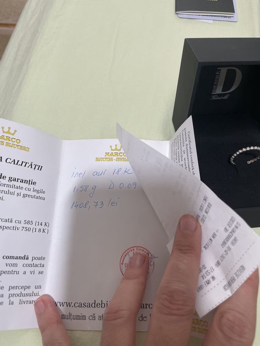 Vand inel aur alb 18k cu diamante!