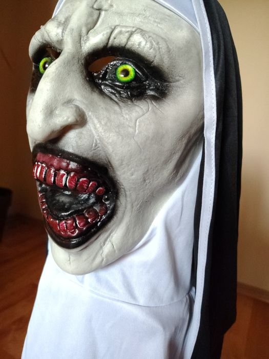 Mască Halloween party, scary plus tatuaje temporare/ mască The Nun