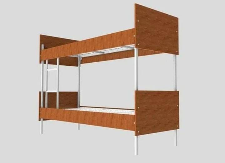 Кровать металлическая с ЛДСП – Склад, доставка, гарантия!