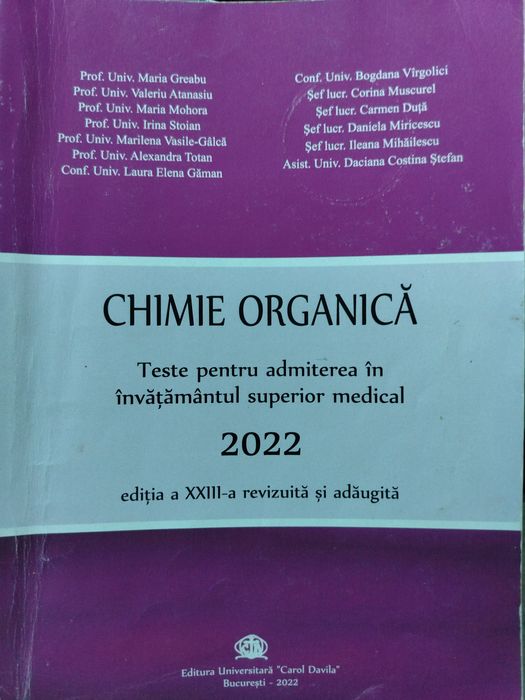 Culegere admitere medicina generala dentara 2022