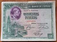 500 pesetas 1928, Spania, mai răruță