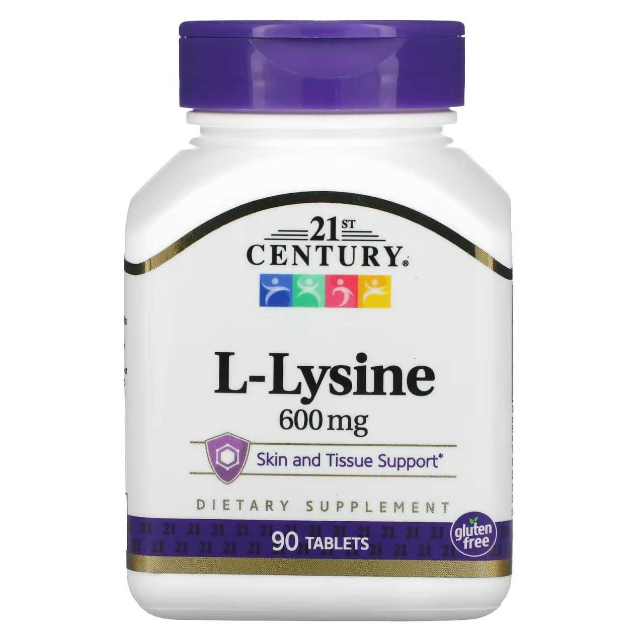 21st Century, L-лизин, 600 мг. Л-лизин 600, L-lysine 600mg