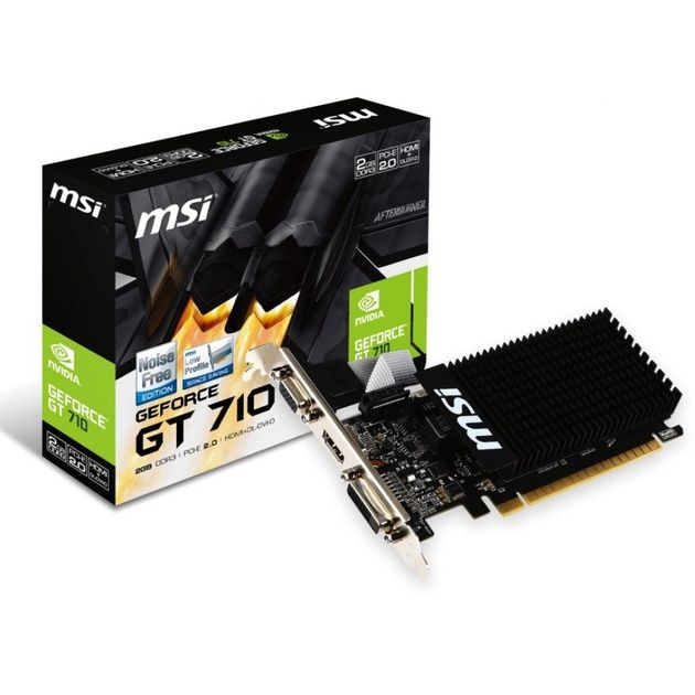 NVIDIA GeForce GT 710
Память: 2 ГБ DDR3,