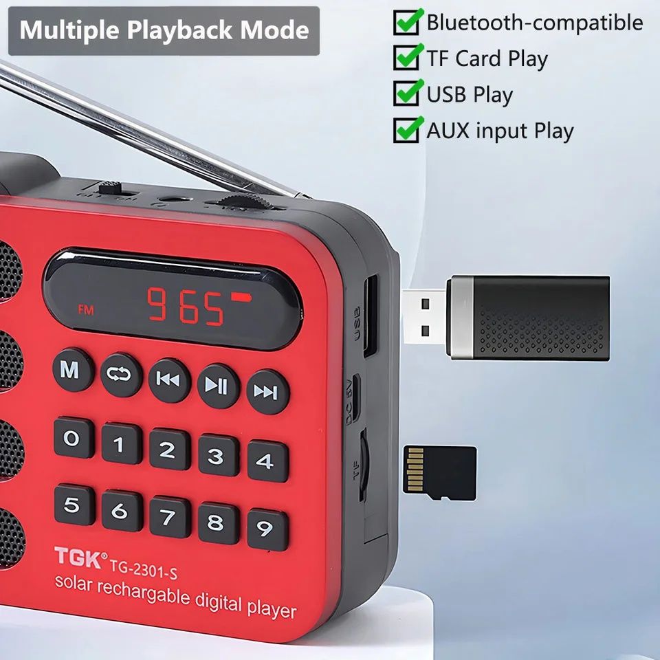 Boxa Bluetooth cu radio FM, player MP3 si incarcare solara