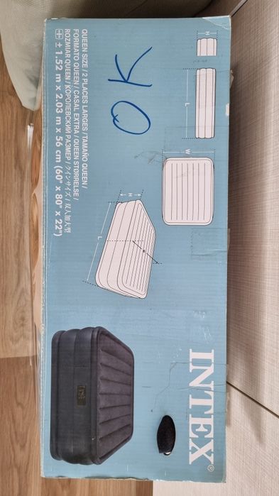 Saltea gonflabila, 153 x 203 x 50 cm, cu pompa electrica integrata