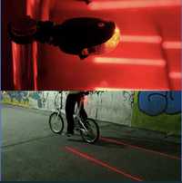 LED Bicicleta pentru vizibilitate in trafic(Led-uri+Lasere+Lumini)