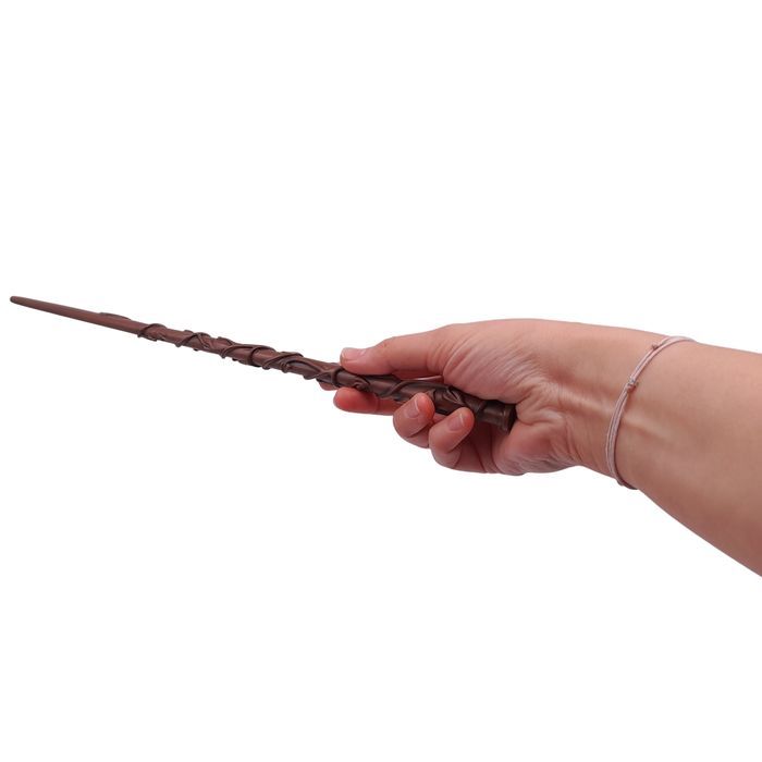 Bagheta magica Hermione Brightest Witch, insertii metal, 40 cm, maro
