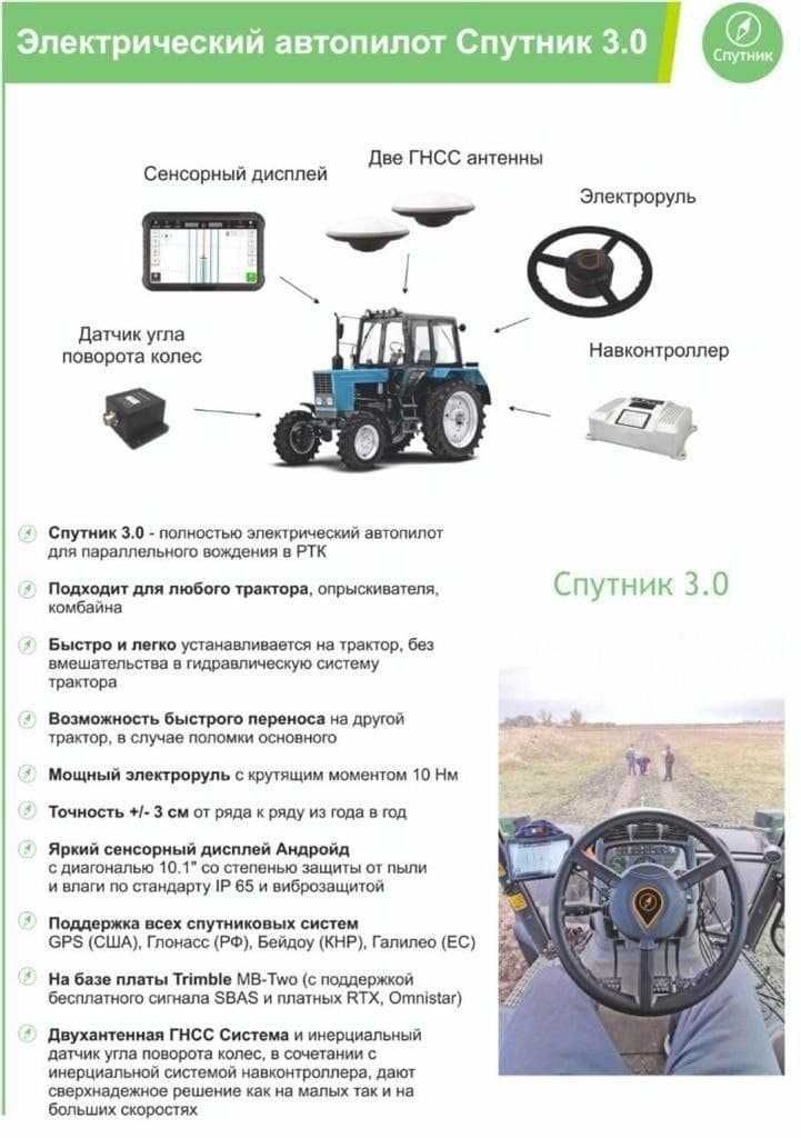 Подруливающее устройство (автопилот) для всех типов Тракторов.