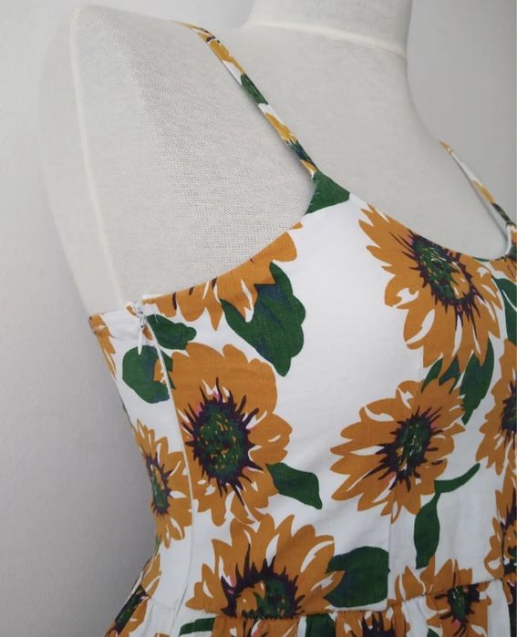 Rochie de vanzare de vară cu floarea soarelui XS