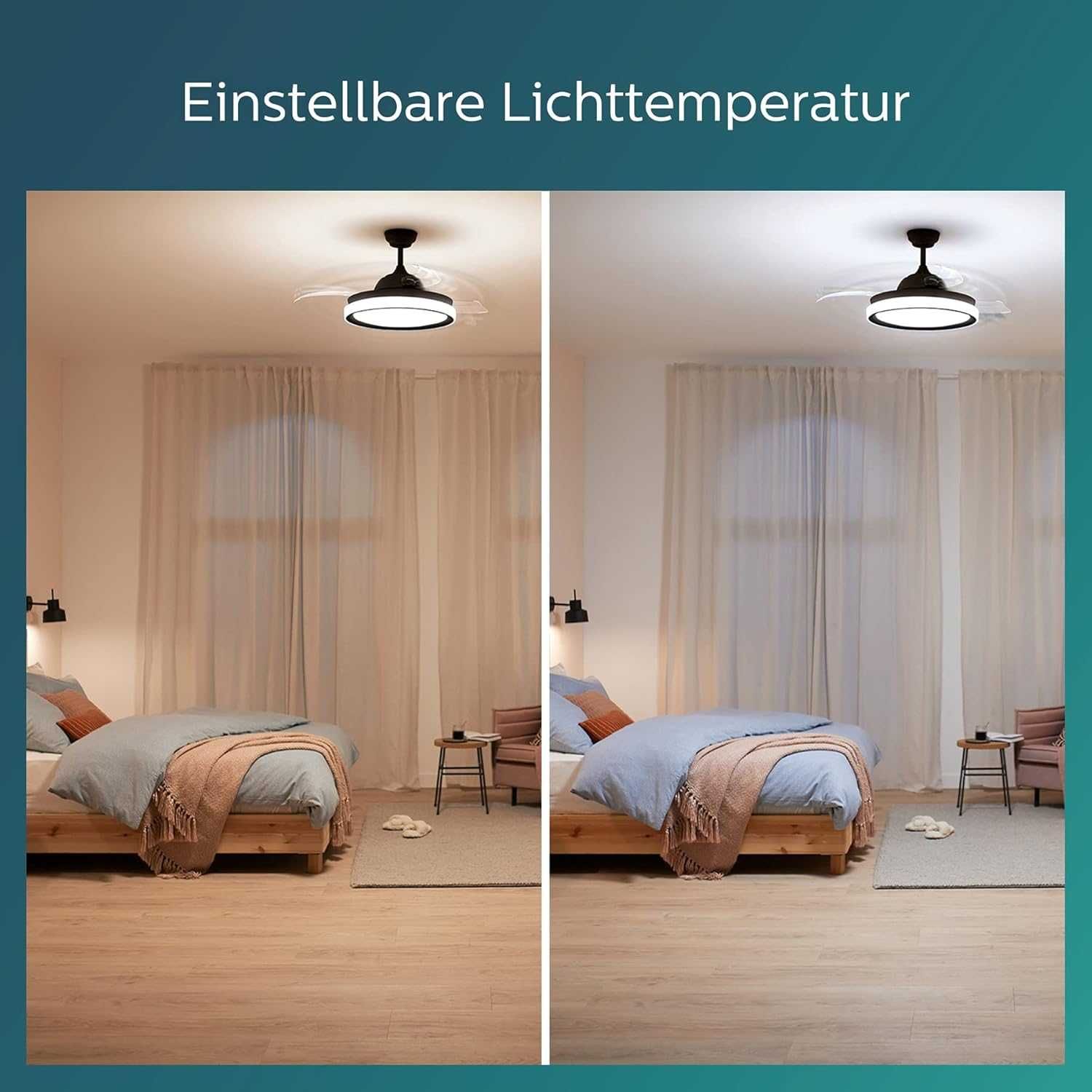 Philips - LED Таванен вентилатор LED/45+35W/230V 5500/4000/3000K