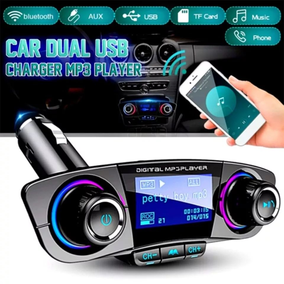 Modulator FM auto bluetooth LED