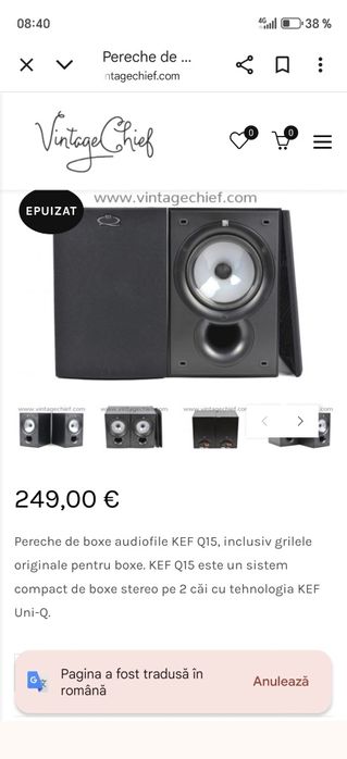 Boxe kef q15 impecabile