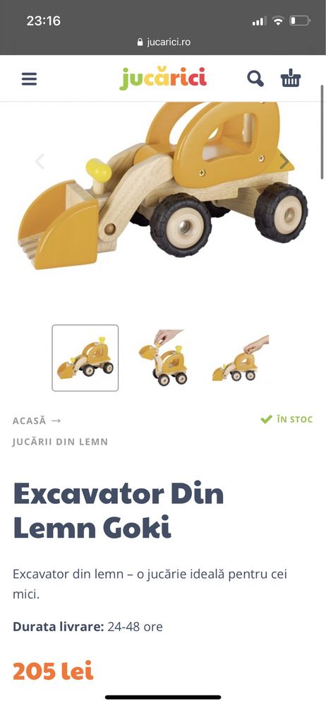 Excavator din lemn goki