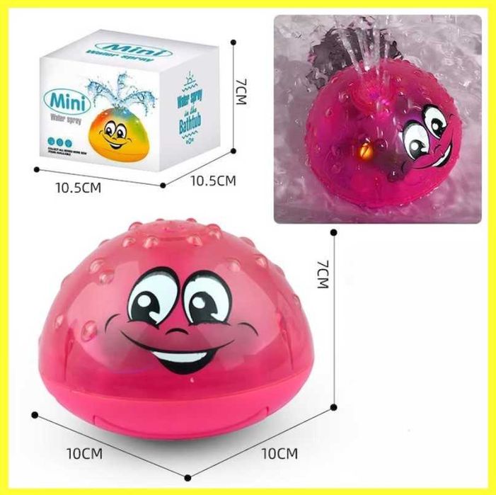 Jucărie baie, pulverizarea apei prin inducție, lumini Led multicolore