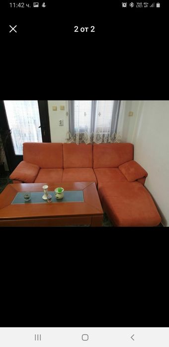 Ъглов диван лежанка 150лв и маса за 50лв