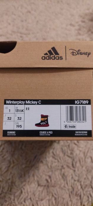 ADIDAS WinterPlay Disney Mickey ботуши като нови, оригинални, 32 номер