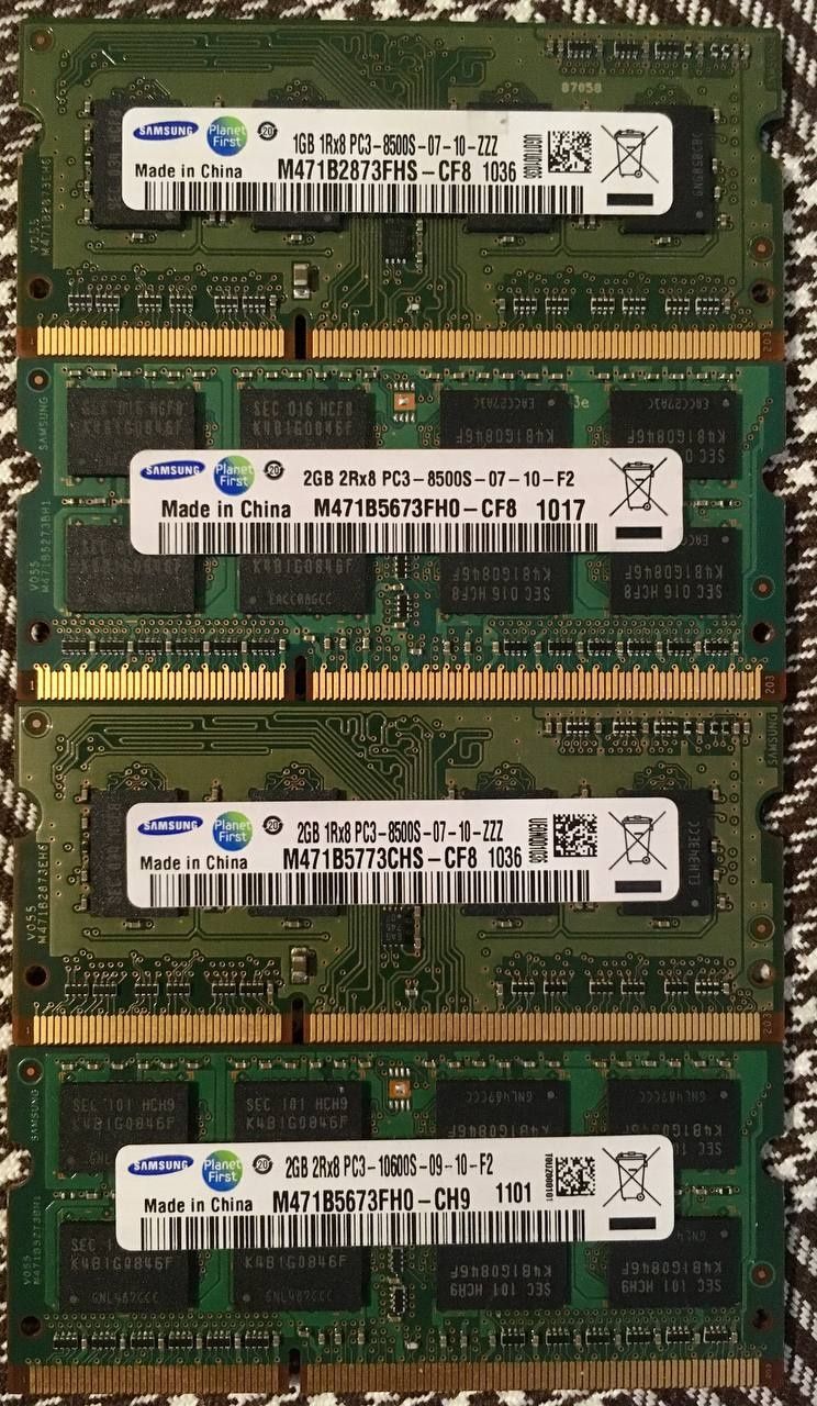 ОЗУ DDR3 SODIMM для ноутбука