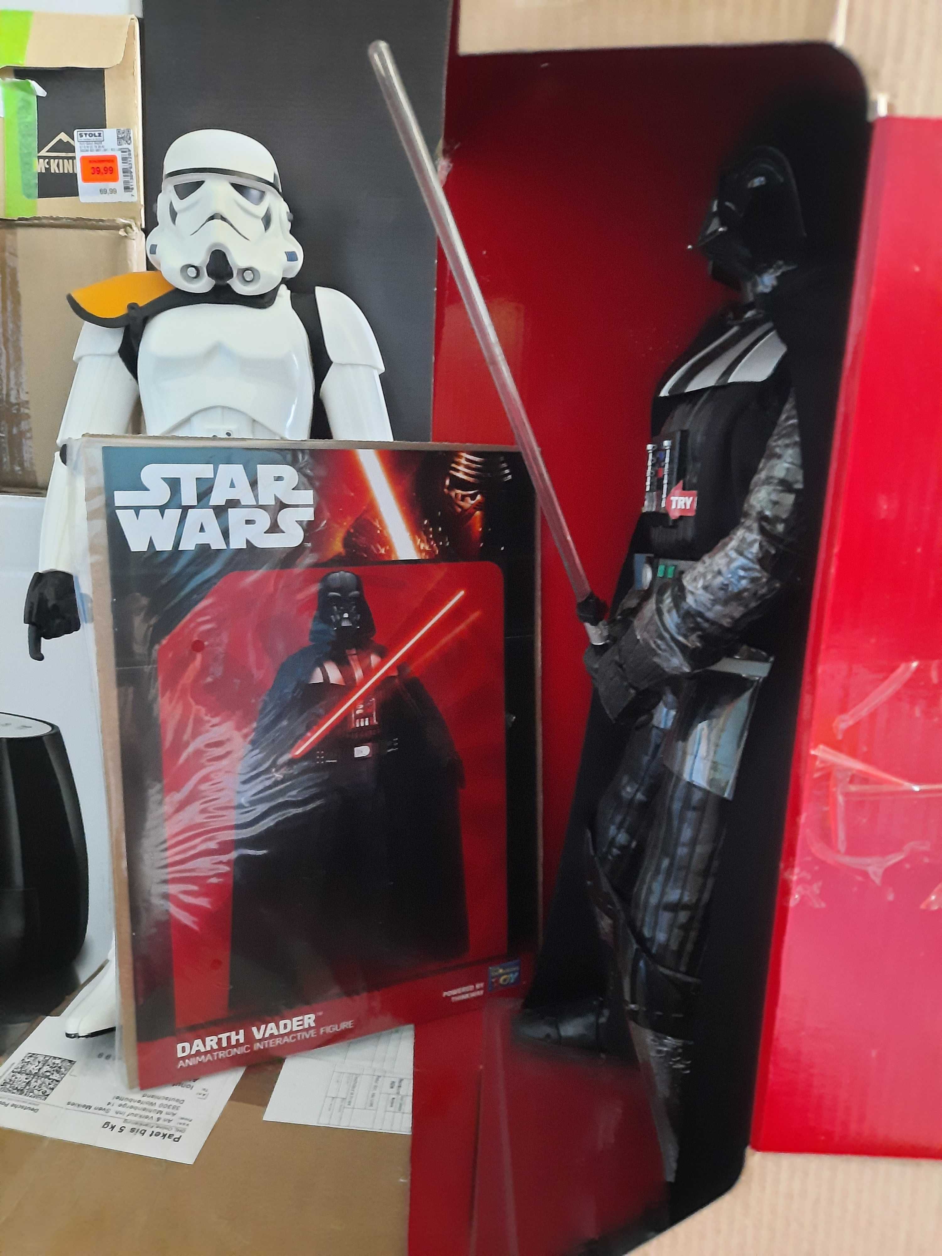 Lot Star Wars Darth Vader Animatronic, Trooper Figurine 47 cm