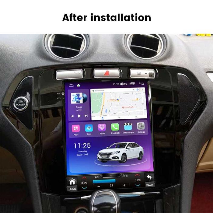 Navigatie Android TESLA Ford Mondeo 2007-2010  1/6 Gb Ram Waze Carplay
