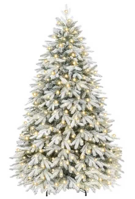 Brad Artificial White Snowflakes, 210 cm, lumini de Craciun incluse