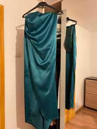 Rochie de seară verde smarald