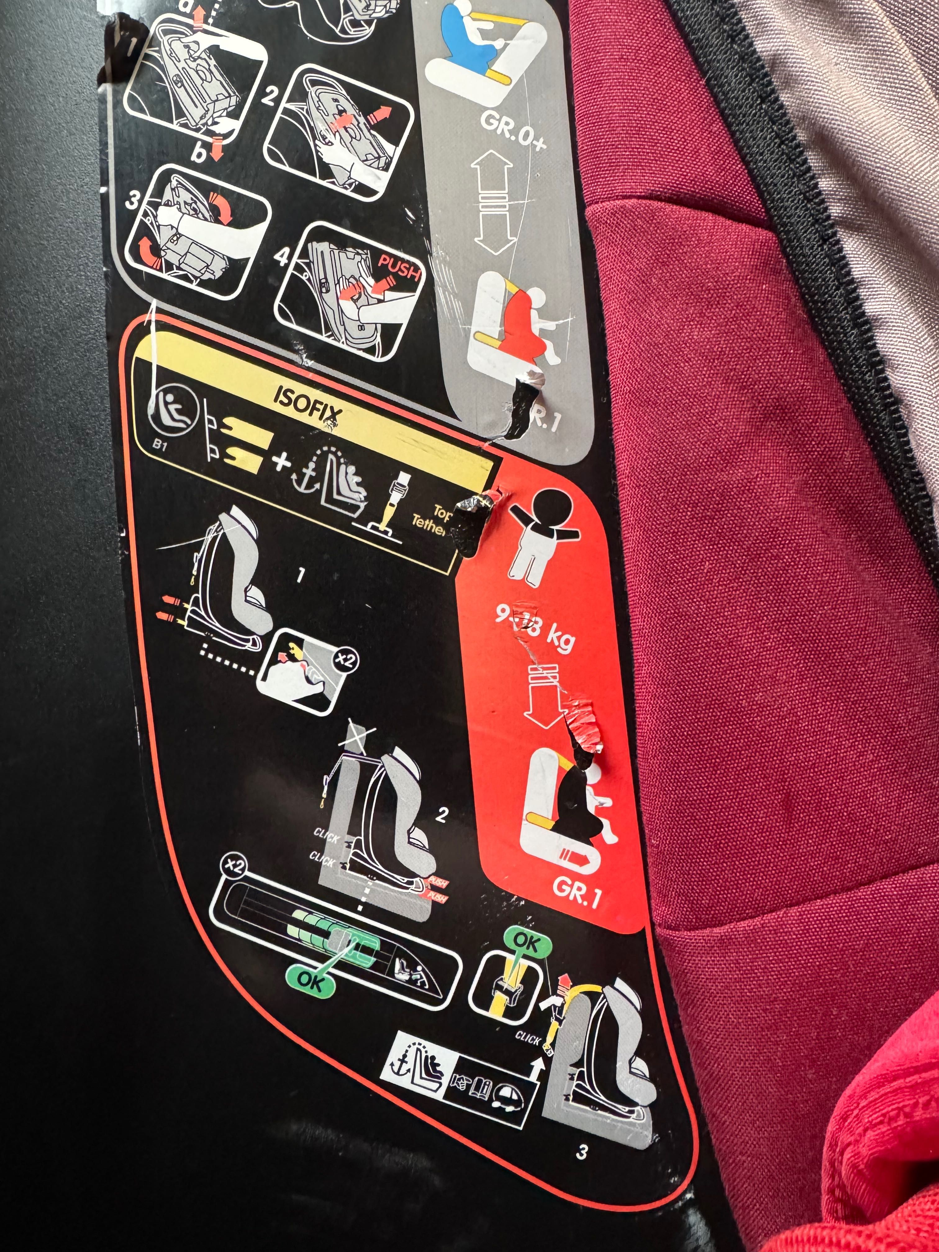 [ISOFIX] Детско столче за кола (9-18kg)