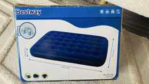 BESTWAY двойно надуваемо легло с помпа 191x137x22cm - синьо