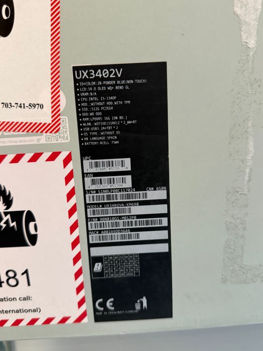 Asus ZenBook 14 OLED UX3402V / i5 1340P / 16 DDR5 / 512SSD Nou Sigilat