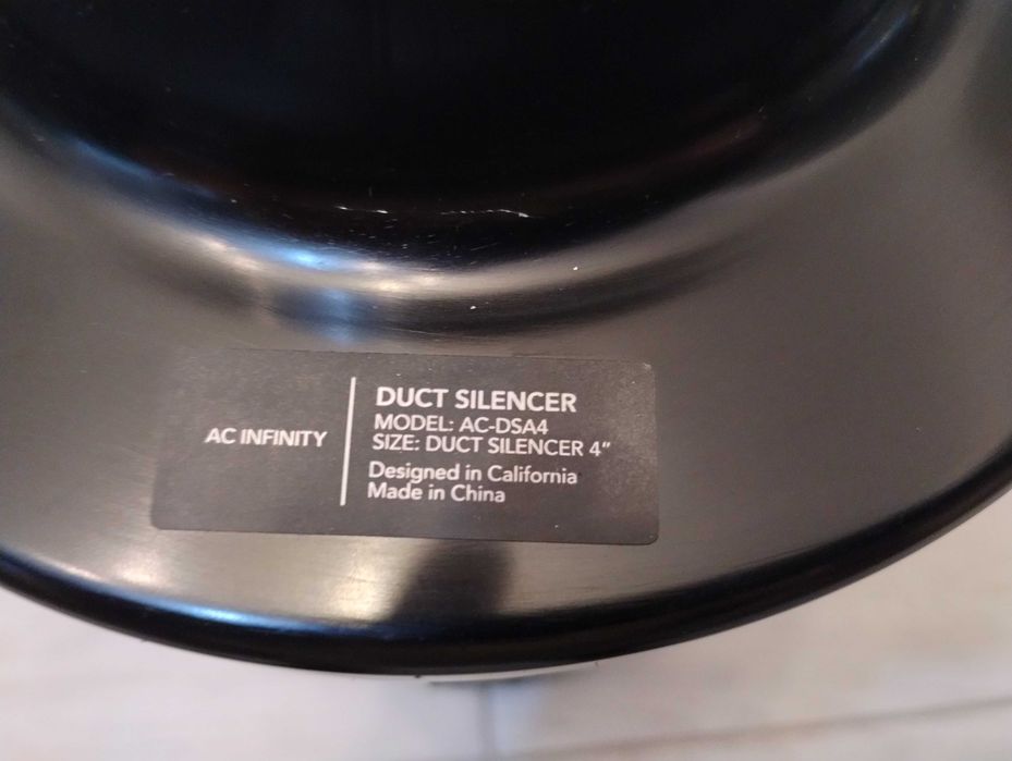 Silencer ventilație AC Infinity 4" (100mm) - reduce zgomot cu 50%