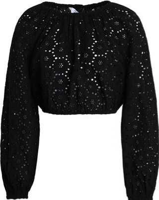 & Other Stories top negru broderie