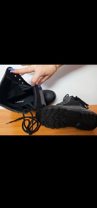 Bocanci de iarnă din piele naturală