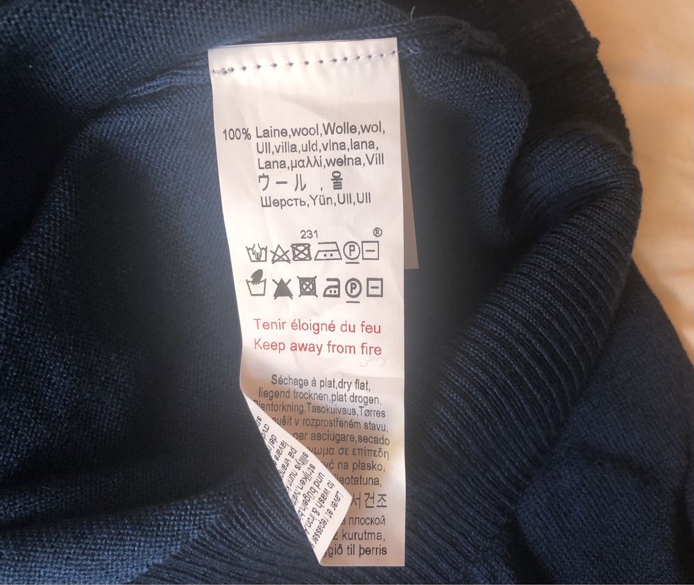 100% вълна Armor Lux Damgan Pullover ОРИГИНАЛЕН мъжки пуловер - р.М