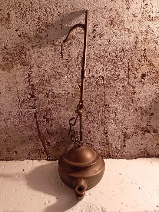 Opaiț, lampă ulei din alamă